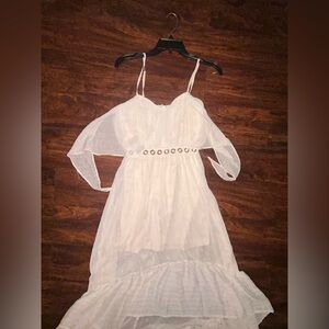 Saints + Secrets Fairy  Gypsy Boho High Low. Blush Romantic Dress Size Sm